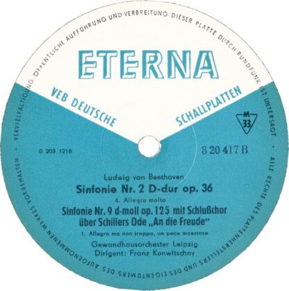 Eterna 8 20 417-418 - Ludwig van Beethoven- Gewandhausorchester - Image 6