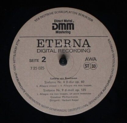 Eterna 7 25 025 - Sinfonie Nr. 4, Sinfonie Nr. 9 - Image 5
