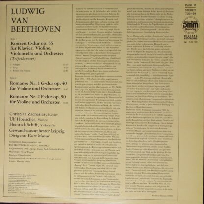 Eterna 7 29 169 - Tripelkonzert / Violinromanzen - Image 2