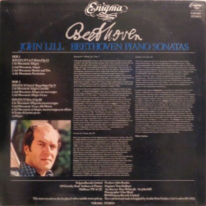 Enigma Records (8) VAR 1006 - Beethoven Piano Sonatas - No. 1 In - Image 2