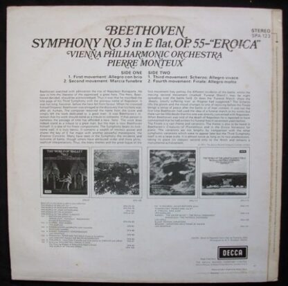 DECCA SPA 123 - Symphony No.3 "Eroica" - Image 2