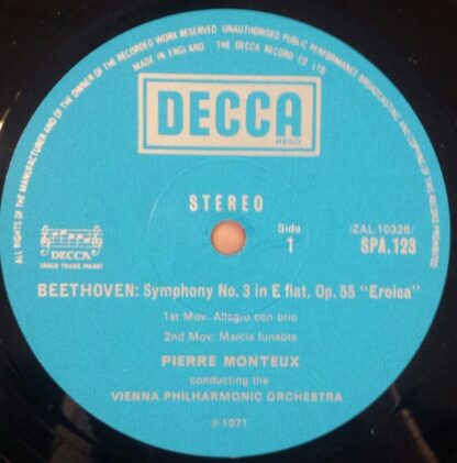 DECCA SPA 123 - Symphony No.3 "Eroica" - Image 3