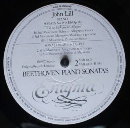 Enigma Records (8) VAR 1003 - Beethoven Piano Sonatas • No.16 / - Image 4