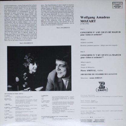 Erato STU 71207 - Deux Concertos Pour Violon (Nº4 KV 218 En Re M - Image 4