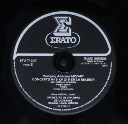 Erato STU 71207 - Deux Concertos Pour Violon (Nº4 KV 218 En Re M - Image 6