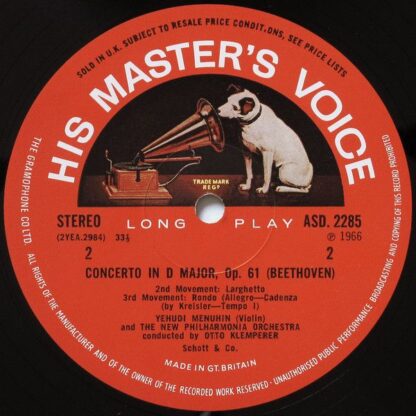His Master's Voice ASD 2285 - Violin Concerto - Image 4