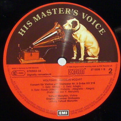 His Master's Voice 27 0236 1 - Sinfonia Concertante K 364 / Viol - Image 3
