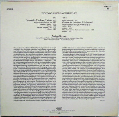 Meister Der Musik 6.42346 - String Quintet In D Major / String Q - Image 2