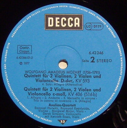 Meister Der Musik 6.42346 - String Quintet In D Major / String Q - Image 3