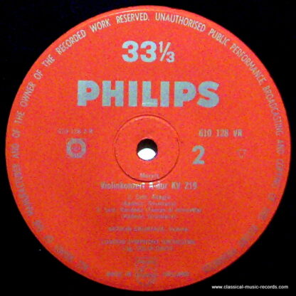 Philips 610128 - Mozart Violinenkonzert KV 219 - Image 3