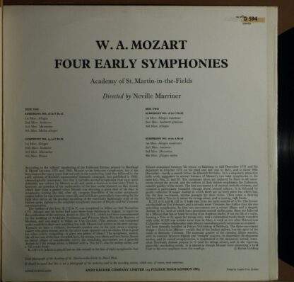 Argo ZRG 594 - Four Early Symphonies Nos. 13 - 16 - Image 2