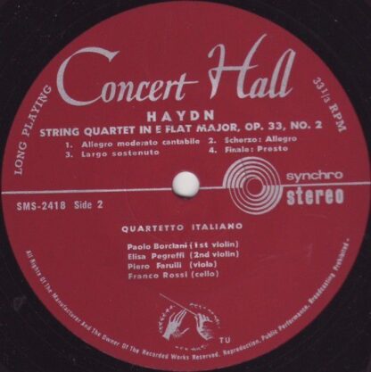 Concert Hall SMS-2418 - String Quartet In C Major - Image 4