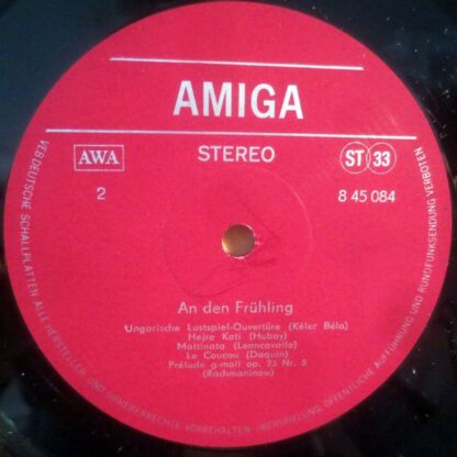 Amiga 8 45 084 - An Den Frühling - Image 4