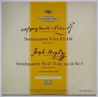 Deutsche Grammophon LPM 18 315 - Streichquartett B-Dur KV 458 (J