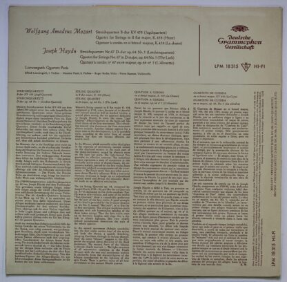 Deutsche Grammophon LPM 18 315 - Streichquartett B-Dur KV 458 (J - Image 2