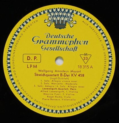 Deutsche Grammophon LPM 18 315 - Streichquartett B-Dur KV 458 (J - Image 3