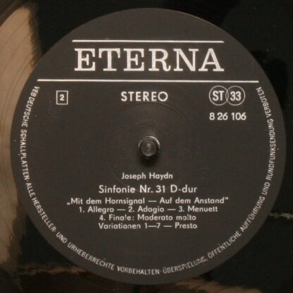 Eterna 8 26 106 - Jagdsinfonien • Trompetenkonzert - Image 4
