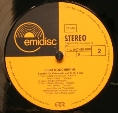 Emidisc (2) 1 C 047-50 806 - Haydn Cello Concerto / Boccherini C - Image 4