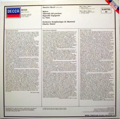 DECCA 6.42735 - Maurice Ravel Bolero - Image 2