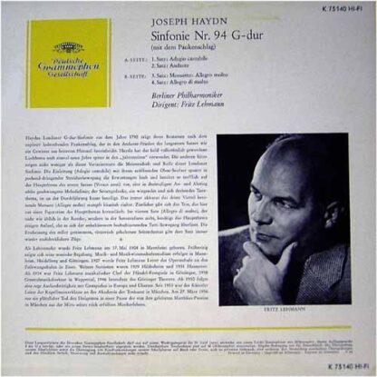 Deutsche Grammophon K 73 140 - Sinfonie Nr. 94 G-dur (Mit Dem Pa - Image 2