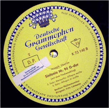 Deutsche Grammophon K 73 140 - Sinfonie Nr. 94 G-dur (Mit Dem Pa - Image 4