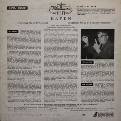 Westminster XWN 18616 - Symphony No. 88 In G Major / Symphony No - Image 2