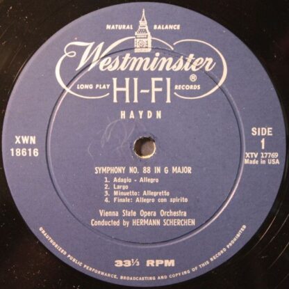 Westminster XWN 18616 - Symphony No. 88 In G Major / Symphony No - Image 3