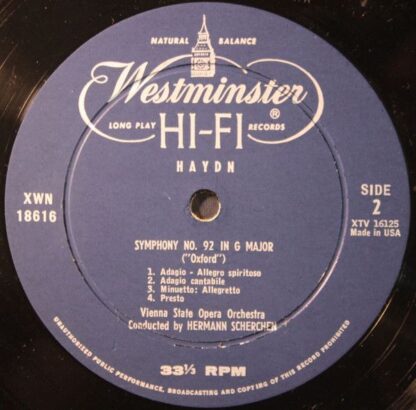 Westminster XWN 18616 - Symphony No. 88 In G Major / Symphony No - Image 4