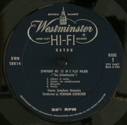 Westminster XWN 18614 - Symphony No. 55 in E Flat Major ("The Sc - Image 3