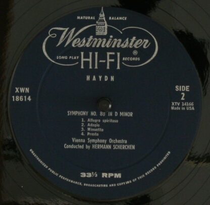 Westminster XWN 18614 - Symphony No. 55 in E Flat Major ("The Sc - Image 4