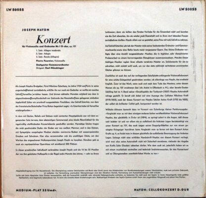 DECCA LW 50 055 - Cellokonzert - Image 2