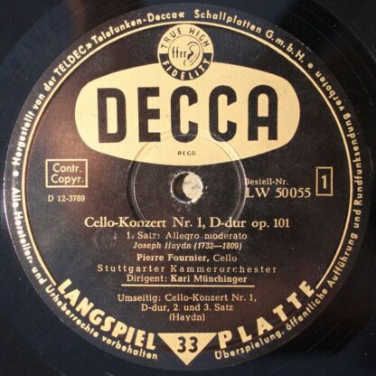 DECCA LW 50 055 - Cellokonzert - Image 3
