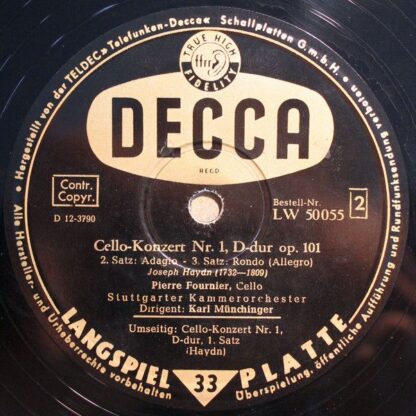 DECCA LW 50 055 - Cellokonzert - Image 4