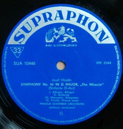 Supraphon SUA 10446 - Haydn - Symphony N°73 & N°96 - Image 2