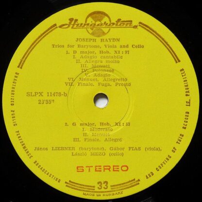 Hungaroton SLPX 11478 - Five Trios For Barytone, Viola And Cello - Image 7