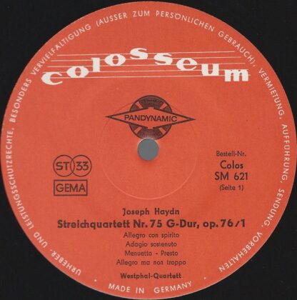Colosseum COLOS SM 621 - Streichquartette G-Dur Op.76 Nr.1 / C-D - Image 3