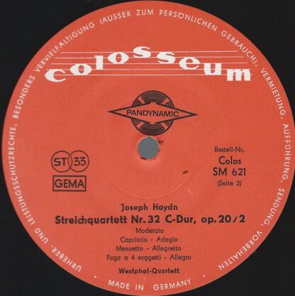 Colosseum COLOS SM 621 - Streichquartette G-Dur Op.76 Nr.1 / C-D - Image 4