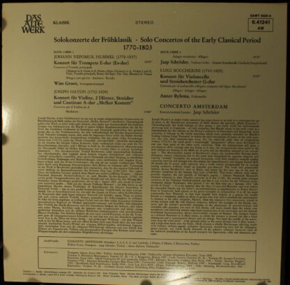 Telefunken Ste LP 074 479 - Solokonzerte Der Frühklassik Um 1770 - Image 4