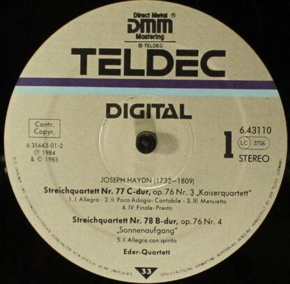 TELDEC 6.43110 AZ - Streichquartette Op. 76 Nr. 2-4 (Kaiserquart - Image 3