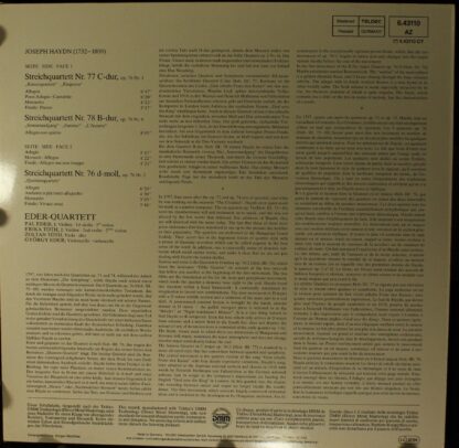 TELDEC 6.43110 AZ - Streichquartette Op. 76 Nr. 2-4 (Kaiserquart - Image 2
