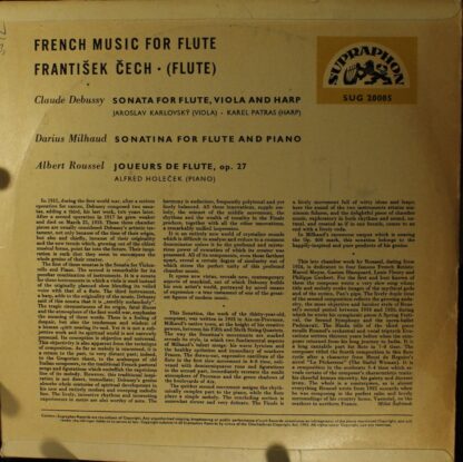 Supraphon SUG 20005 - French Music For Flute - Image 2