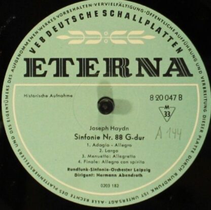 Eterna 8 20 047 - Sinfonie Nr. 97 C-dur / Sinfonie Nr. 88 G-dur - Image 4