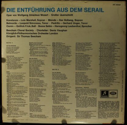 Columbia STC 80 861 - Die Entführung Aus Dem Serail - Image 2
