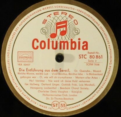 Columbia STC 80 861 - Die Entführung Aus Dem Serail - Image 4