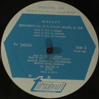 Turnabout TV 34038S - Symphony No. 18 In F Major, K.130 / Sympho - Image 4