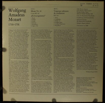 Eterna 8 27 532 - Messe C-dur KV 317  »Krönungsmesse« / Vesperae - Image 2