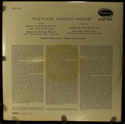 Westminster PWN 299 - Sinfonie Nr. 20 D-Dur, Kv 133/ Sinfonie Nr - Image 2