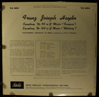 Fidelio TLS 6014 - 'Surprise' & 'Military' - Haydn Symphonies - Image 2