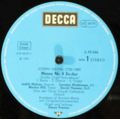 DECCA 6.42446 AS - Messe Nr. 4 Es-Dur (»Grosse Orgel-Solo-Messe« - Image 3