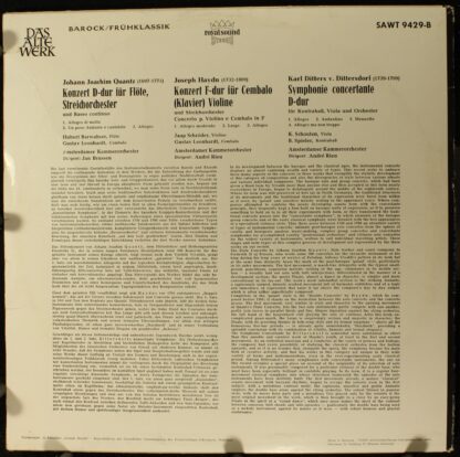 Telefunken SAWT 9429-B - Flötenkonzert D-dur / Doppelkonzert F-d - Image 2
